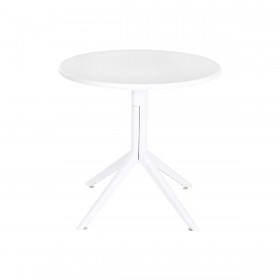 Tavolo da Pranzo Home ESPRIT Bianco Metallo polipropilene 80 x 80 x 75 cm