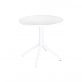 Tavolo da Pranzo Home ESPRIT Bianco Metallo polipropilene 80 x 80 x 75 cm