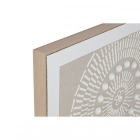 Quadro Home ESPRIT Bianco Beige Cerchi Città 82 x 4,5 x 82 cm (2 Unità)