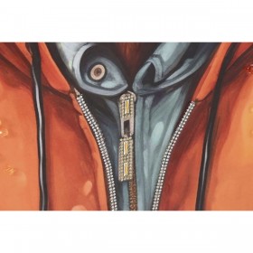 Quadro Home ESPRIT Grigio Arancio Mucca Moderno Laccato 82 x 4,5 x 82 cm (2 Unità)