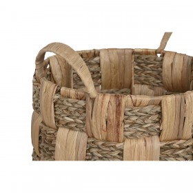 Set di Cestini Home ESPRIT Naturale Metallo Giacinto d'acqua Boho (4 Pezzi)