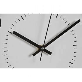 Orologio da Parete Home ESPRIT Bianco Beige PVC 30 x 4 x 30 cm (2 Unità)