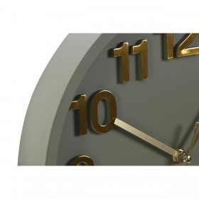 Orologio da Parete Home ESPRIT Verde Grigio PVC Città 30 x 4 x 30 cm (2 Unità)