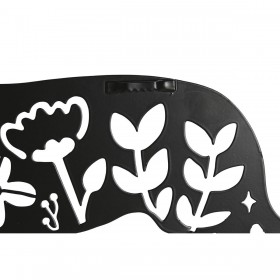 Decorazione da Parete Home ESPRIT Nero Cane 40 x 1 x 33 cm (4 Unità)