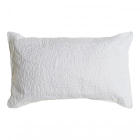 Cuscino DKD Home Decor Bianco Poliestere Floreale 60 x 10 x 40 cm