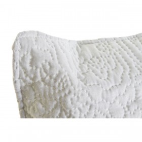 Cuscino DKD Home Decor Bianco Poliestere Floreale 60 x 10 x 40 cm