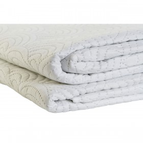 Trapunta DKD Home Decor Bianco Singolo Matrimoniale 180 x 260 x 1 cm