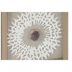 Quadro Home ESPRIT Bianco Naturale Moderno 22 x 2 x 22 cm