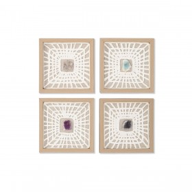 Quadro Home ESPRIT Bianco Naturale Moderno 22 x 2 x 22 cm