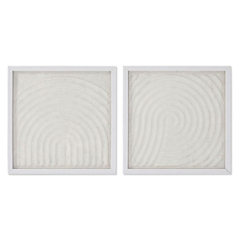Quadro Home ESPRIT Bianco Naturale Moderno Scandinavo 35 x 2 x 35 cm