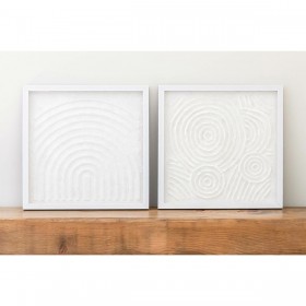 Quadro Home ESPRIT Bianco Naturale Moderno Scandinavo 35 x 2 x 35 cm