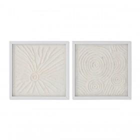 Quadro Home ESPRIT Bianco Naturale Scandinavo 35 x 2 x 35 cm
