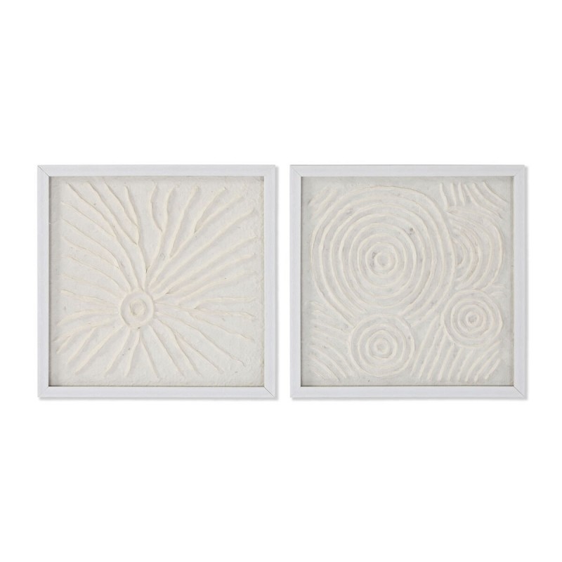 Quadro Home ESPRIT Bianco Naturale Scandinavo 35 x 2 x 35 cm