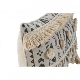 Cuscino Home ESPRIT Bianco Nero Boho 50 x 8 x 30 cm