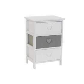 Cassettiera Home ESPRIT Bianco Grigio 40 x 29 x 58 cm