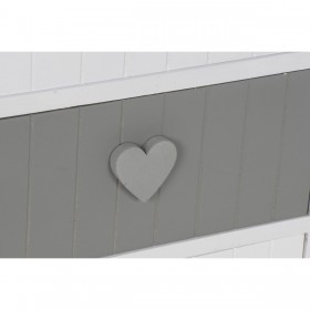 Cassettiera Home ESPRIT Bianco Grigio 40 x 29 x 58 cm