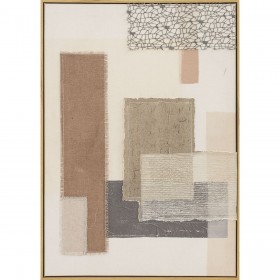 Quadro Home ESPRIT Marrone Beige Astratto Città 50 x 3 x 70 cm (2 Unità)