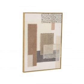 Quadro Home ESPRIT Marrone Beige Astratto Città 50 x 3 x 70 cm (2 Unità)