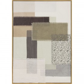 Quadro Home ESPRIT Marrone Beige Astratto Città 50 x 3 x 70 cm (2 Unità)