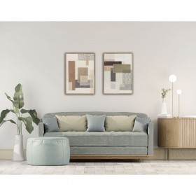 Quadro Home ESPRIT Marrone Beige Astratto Città 50 x 3 x 70 cm (2 Unità)