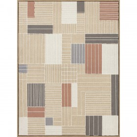 Quadro Home ESPRIT Marrone Beige A quadri Città 60 x 3 x 80 cm (2 Unità)