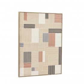 Quadro Home ESPRIT Marrone Beige A quadri Città 60 x 3 x 80 cm (2 Unità)
