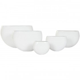 Vaso Home ESPRIT Bianco Alluminio 54 x 24 x 36 cm 54 x 25 x 36 cm (5 Unità)