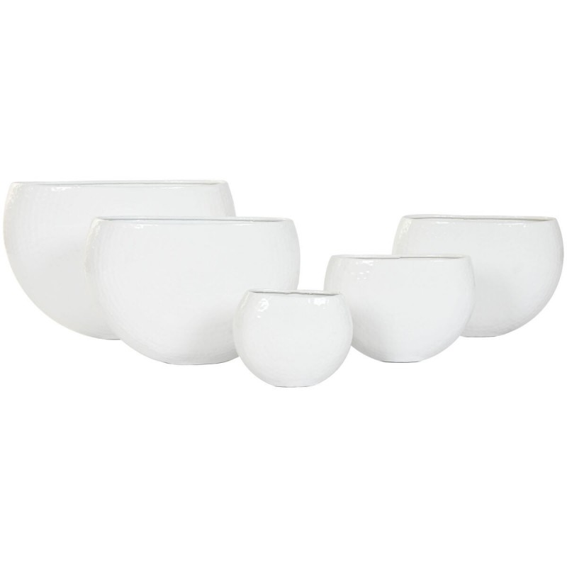 Vaso Home ESPRIT Bianco Alluminio 54 x 24 x 36 cm 54 x 25 x 36 cm (5 Unità)
