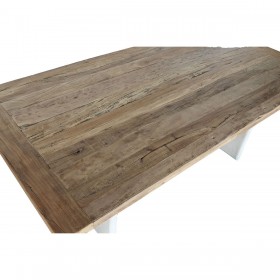 Tavolo da Pranzo Home ESPRIT Bianco Naturale Legno Riciclato Legno di mango 200 x 100 x 77 cm 200,5 x 100,5 x 77 cm
