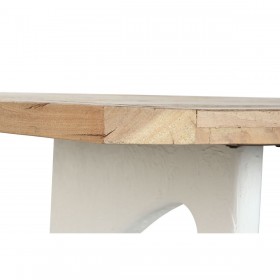 Tavolo da Pranzo Home ESPRIT Bianco Naturale Legno Riciclato Legno di mango 200 x 100 x 77 cm 200,5 x 100,5 x 77 cm