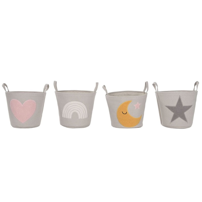 Cestino Home ESPRIT Multicolore (4 Unità)