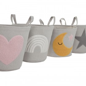 Cestino Home ESPRIT Multicolore (4 Unità)