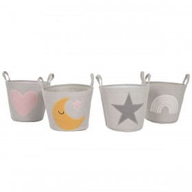 Cestino Home ESPRIT Multicolore (4 Unità)