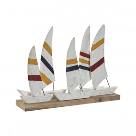Statua Decorativa Home ESPRIT Bianco Blu Marino 67,5 x 13,5 x 46 cm