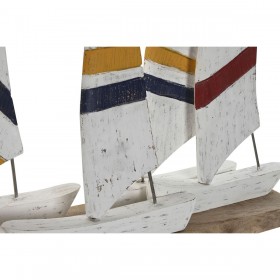 Statua Decorativa Home ESPRIT Bianco Blu Marino 67,5 x 13,5 x 46 cm