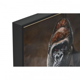 Quadro Home ESPRIT Marrone Nero Gorilla Loft Laccato 51,5 x 4,5 x 71,5 cm (2 Unità)