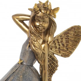 Statua Decorativa Alexandra House Living Dorato Acrilico Plastica Melammina Fata