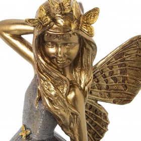 Statua Decorativa Alexandra House Living Dorato Acrilico Plastica Melammina Fata
