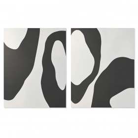 Quadro Home ESPRIT Bianco Blu Marino Moderno Città 140 x 3 x 180 cm (2 Unità)