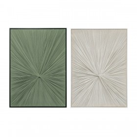 Quadro Home ESPRIT Verde Beige Moderno (2 Unità)