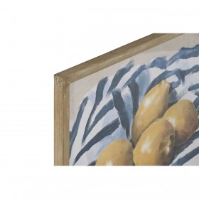 Quadro Home ESPRIT Giallo Azzurro Bianco Verde Frutta Mediterraneo 60 x 2,5 x 45 cm (2 Unità)