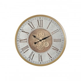 Orologio da Parete Home ESPRIT Dorato Argentato Cristallo Ferro 72 x 8,5 x 72 cm