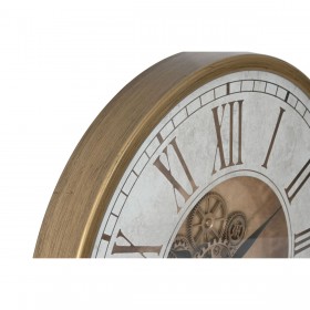 Orologio da Parete Home ESPRIT Dorato Argentato Cristallo Ferro 72 x 8,5 x 72 cm