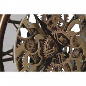 Orologio da Tavolo Home ESPRIT Nero Dorato Vintage (2 Unità)
