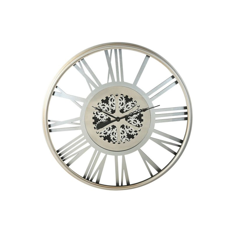 Orologio da Parete Home ESPRIT Argentato Ferro 102 x 9,5 x 102 cm
