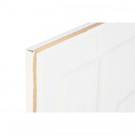 Decorazione da Parete Home ESPRIT Bianco Dorato Astratto 72,7 x 2,5 x 100,5 cm (2 Unità)
