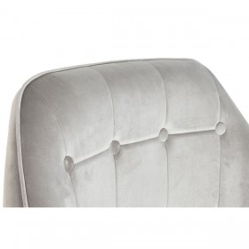 Poltrona Home ESPRIT Grigio Crema Dorato Argentato Poliestere Metallo 74 x 74 x 90 cm 74 x 67 x 90 cm
