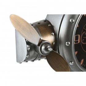 Orologio da Parete Home ESPRIT Dorato Argentato Metallo Aereo Vintage 50 x 10,5 x 49,5 cm