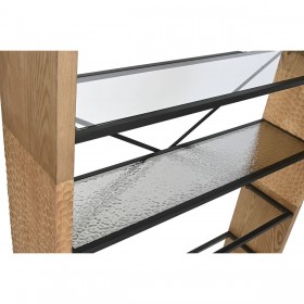Scaffale Home ESPRIT Metallo Cristallo Legno di abete 120 x 31 x 158 cm