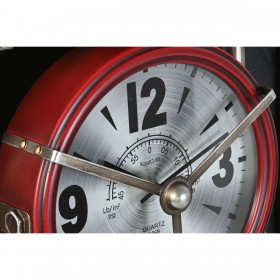 Orologio da Parete Home ESPRIT Nero Rosso Dorato PVC Metallo Moto Vintage 60 x 18 x 120 cm